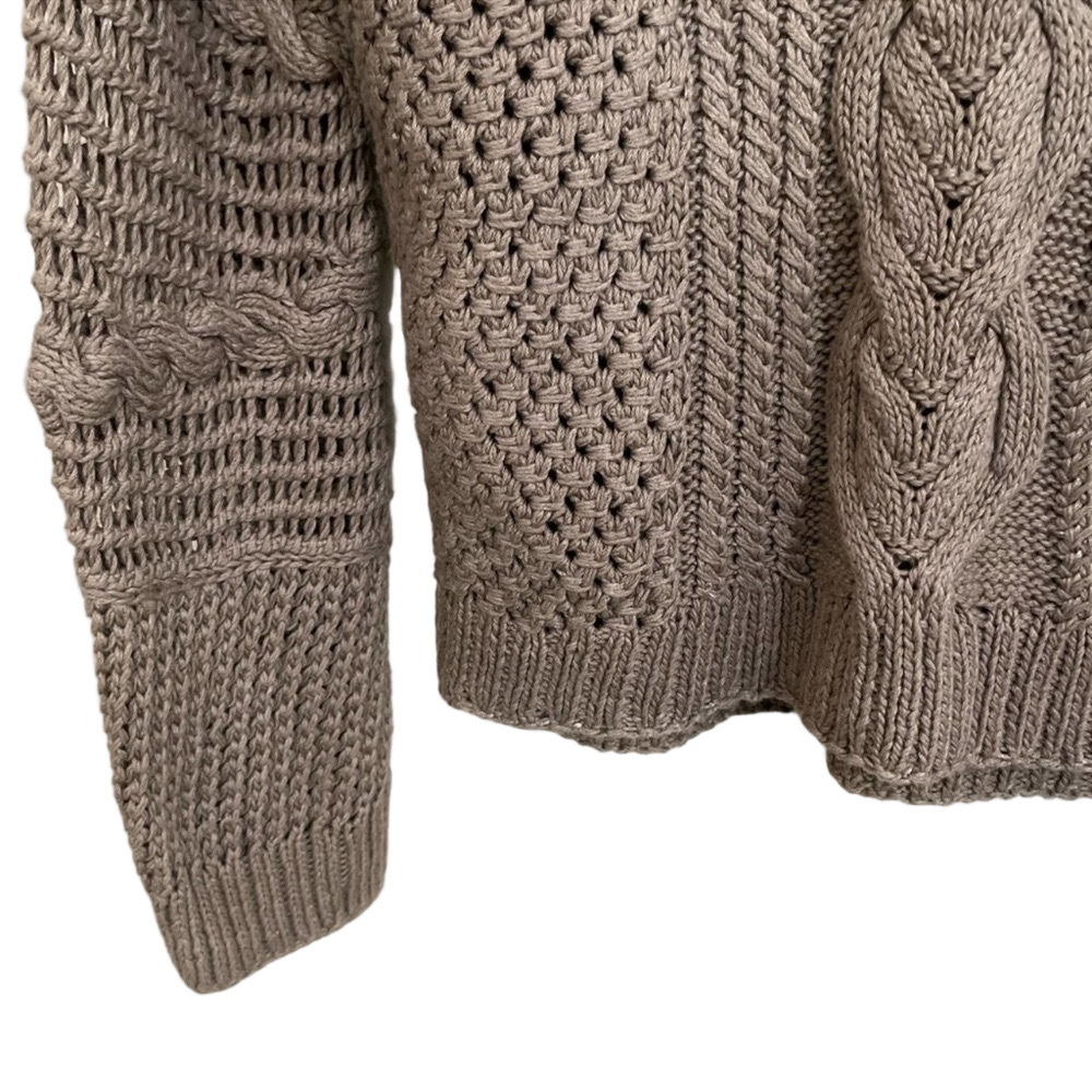 Golden Goose Chunky Knit Sweater – Taupe Brown Cozy Luxe – M - Picture 5 of 10